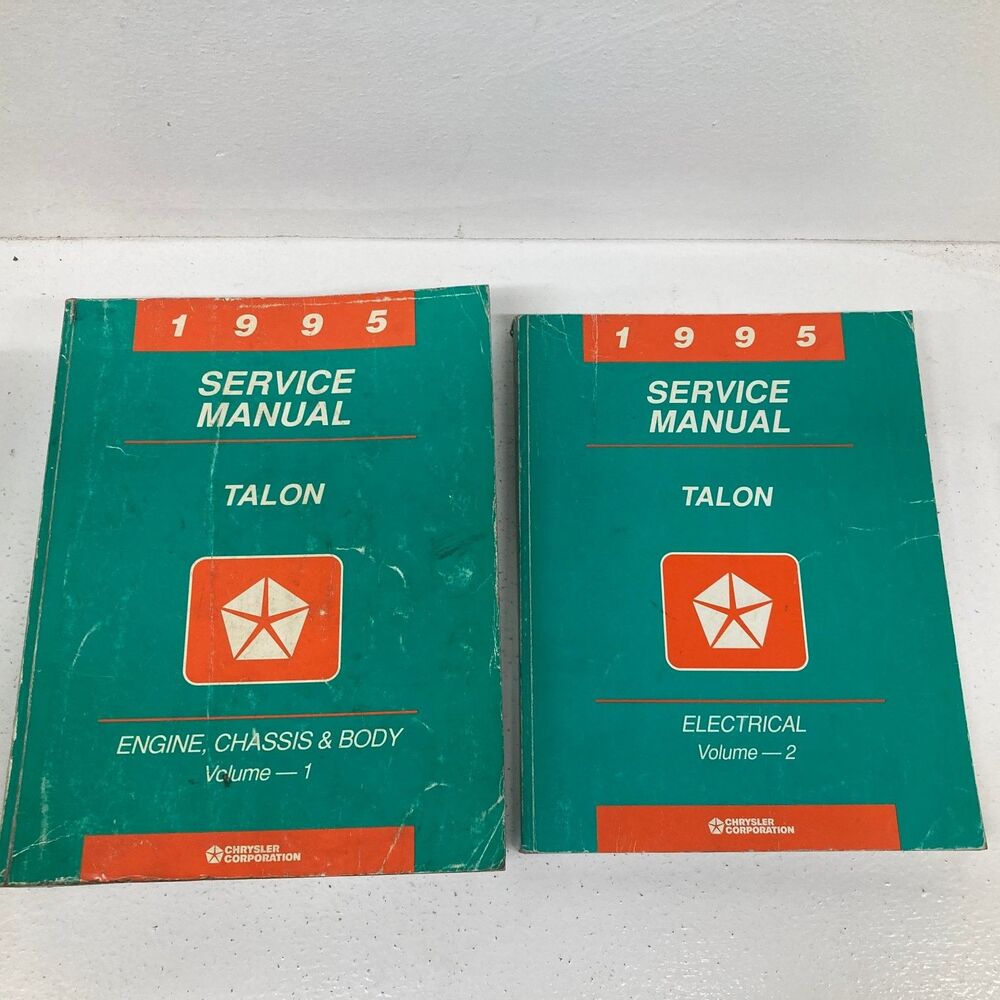 Auto Books Lot of 2 Chrysler Talon Service Manuals 1995
